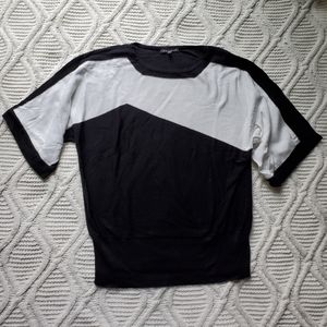 Cable and Gauge Black and White Top